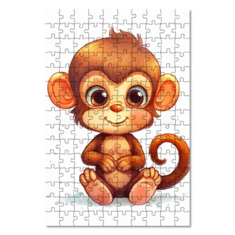 Wooden Puzzle Cartoon Monkey