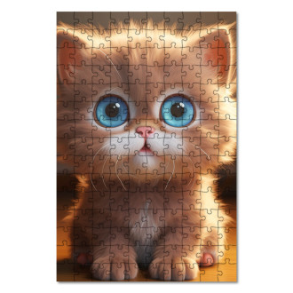 Wooden Puzzle Cute animated cat 1