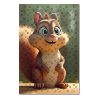 Wooden Puzzle Cute animated squirrel 1