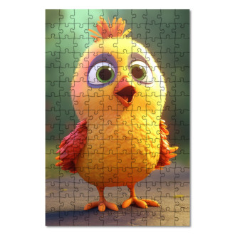 Wooden Puzzle Cute animated chicken