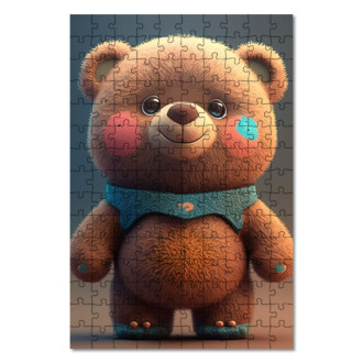 Wooden Puzzle Cute animated teddy bear