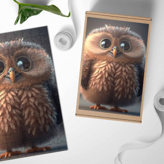 Wooden Puzzle Cute animated owl 2