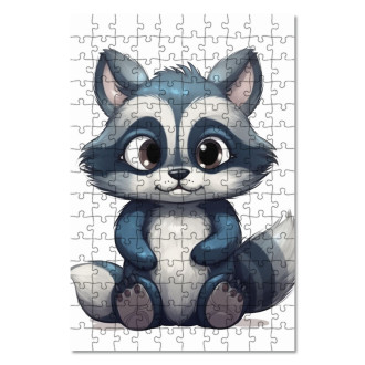 Wooden Puzzle Cartoon Raccoon