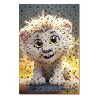 Wooden Puzzle Cute animated lion