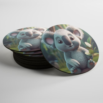Coasters Cute animated koala 1