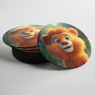 Coasters Cute animated lion 1