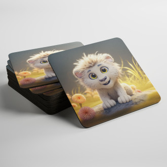 Coasters Cute animated lion
