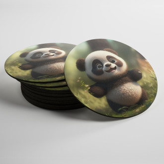 Coasters Cute cartoon panda
