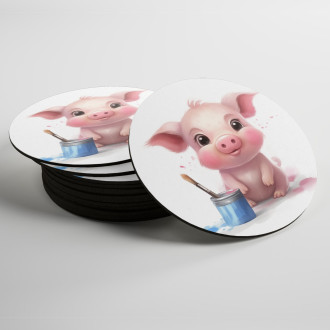 Coasters Cartoon Piggy