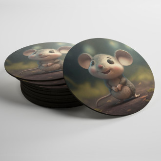 Coasters Cute animated mouse 1