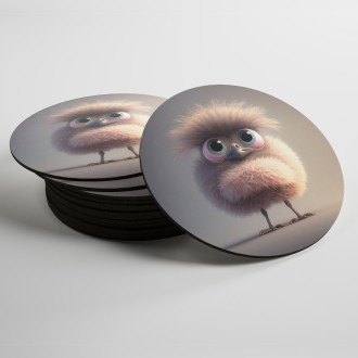 Coasters Cute animated ostrich 1