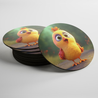 Coasters Cute animated chicken