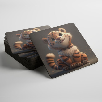 Coasters Cute animated tiger 2