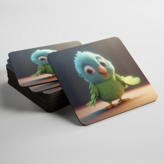 Coasters Cute animated parrot