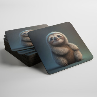 Coasters Cute animated sloth