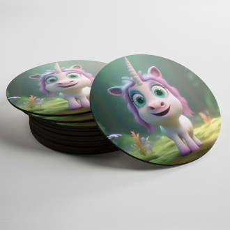 Coasters Cute animated unicorn 1
