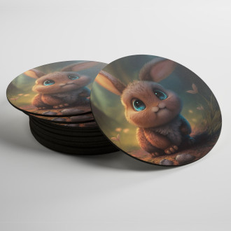 Coasters Cute animated rabbit