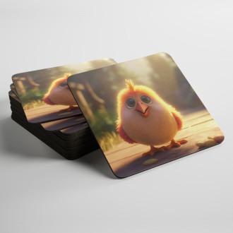 Coasters Cute animated chicken 1