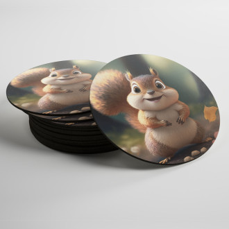 Coasters Cute animated squirrel 2