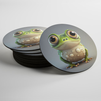 Coasters Cute animated frog 1