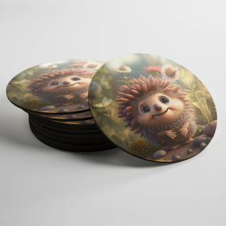 Coasters Cute animated hedgehog 2