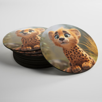 Coasters Cute animated cheetah 1