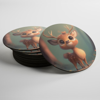 Coasters Cute animated fawn