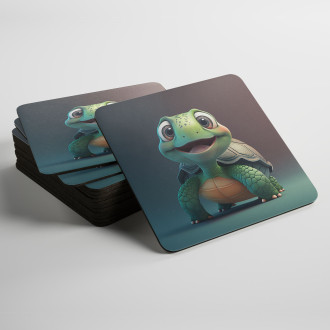 Coasters Cute animated turtle