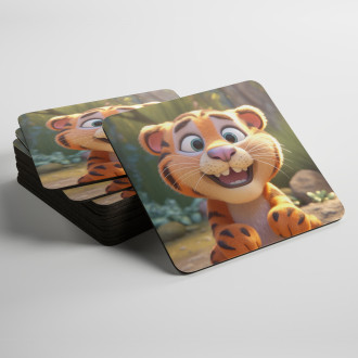 Coasters Cute animated tiger 1