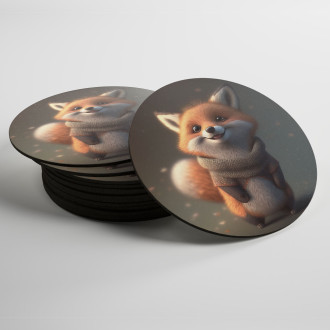 Coasters Cute animated fox 1