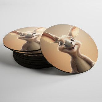 Coasters Cute animated kangaroo 1