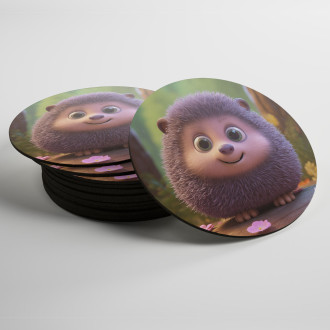 Coasters Cute animated hedgehog 1