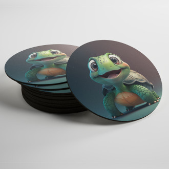 Coasters Cute animated turtle