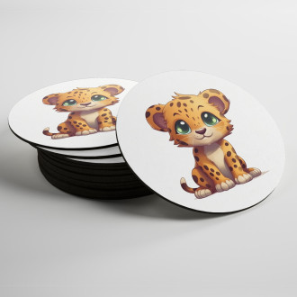 Coasters Cartoon Cheetah