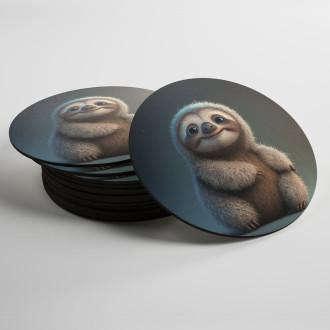 Coasters Cute animated sloth