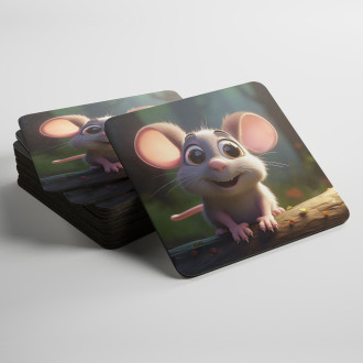 Coasters Cute animated mouse