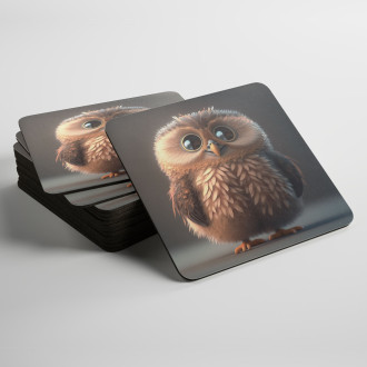 Coasters Cute animated owl 2