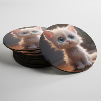 Coasters Cute animated cat