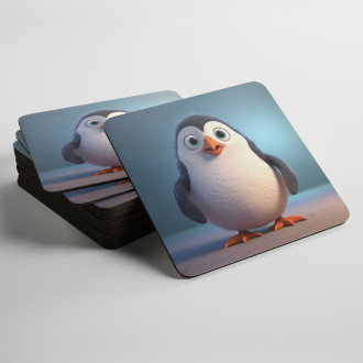 Coasters Cute animated penguin 1