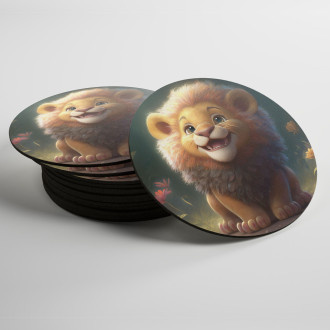 Coasters Cute animated lion 2