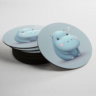 Coasters Cartoon Hippo 1