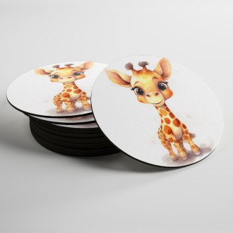 Coasters Cartoon Giraffe
