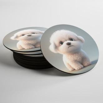 Coasters Cute animated dog 1