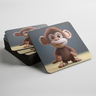 Coasters Cute animated monkey
