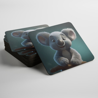 Coasters Cute animated koala