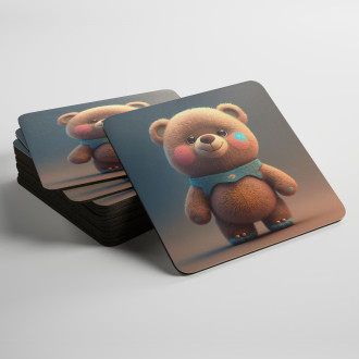 Coasters Cute animated teddy bear