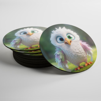 Coasters Cute animated eagle