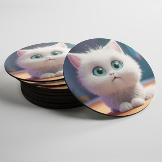 Coasters Cute animated cat 2