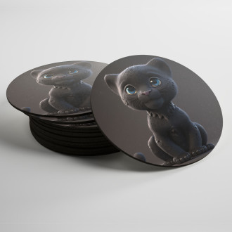 Coasters Cute animated panther