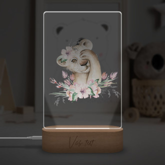 Baby lamp Lion in flowers